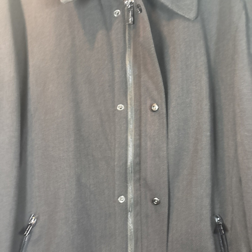 Michael Kors Mens Charcoal Herringbone Full Zip Lined Jacket Coat XL - Picture 13 of 16